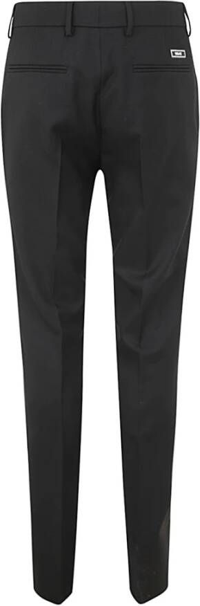 Versace Zwarte Wol Formele Broek Zwart Heren