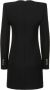 Versace Zwarte Wollen Jurk met Maxi Schoudervullingen Zwart Dames - Thumbnail 2