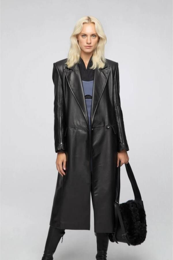 Vespucci by VSP Leather Jackets Zwart Dames