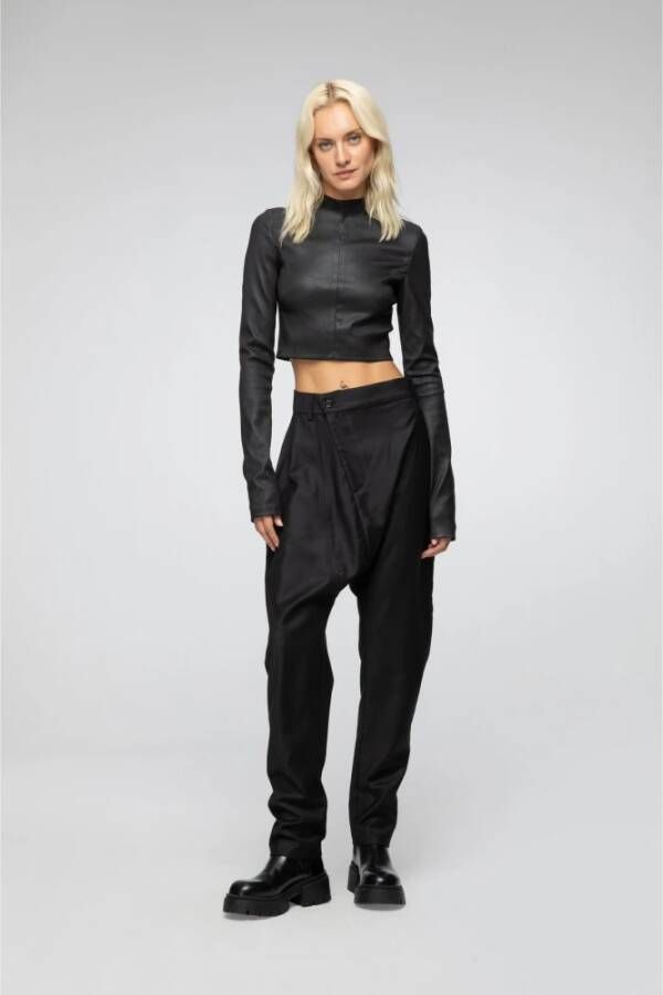 Vespucci by VSP Leather Trousers Zwart Dames