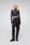 Vespucci by VSP Moderne Wollen Broek Black Dames - Thumbnail 2