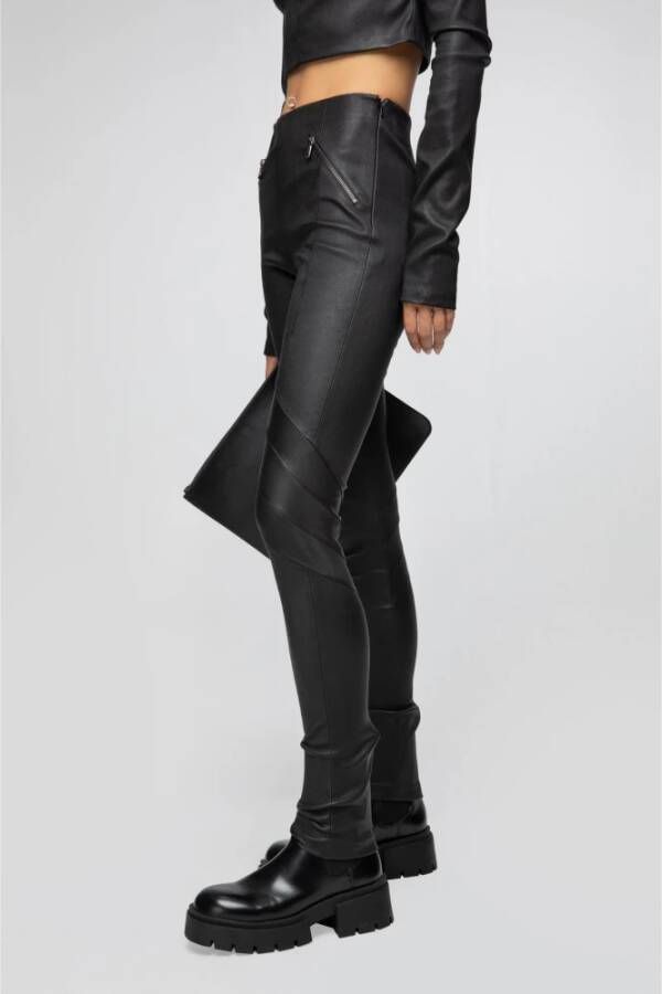 Vespucci by VSP Leather Trousers Zwart Dames