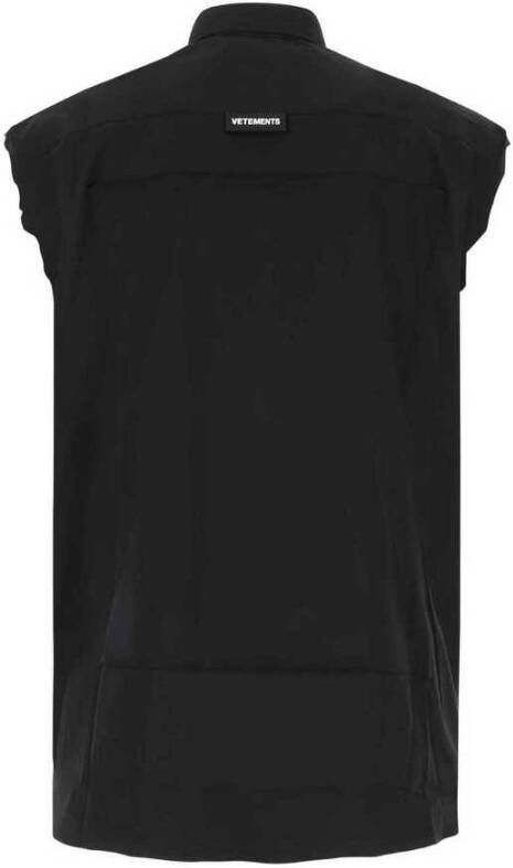 Vetements Zwart Poplin oversize shirt Zwart Heren