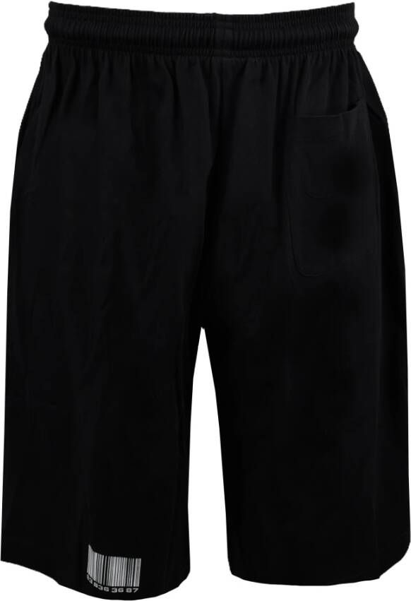 Vetements Zwarte Katoenen Bermuda Shorts Vl12Pa500B Zwart Heren