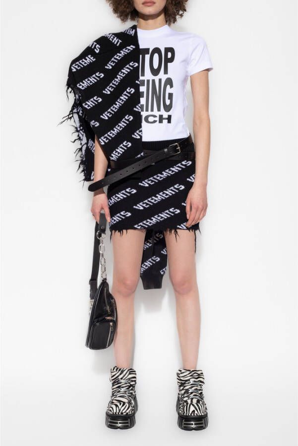 Vetements Wit katoenen t-shirt Wit Dames