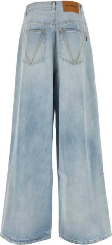Vetements Wijde Denim Jeans voor Heren Blauw Heren