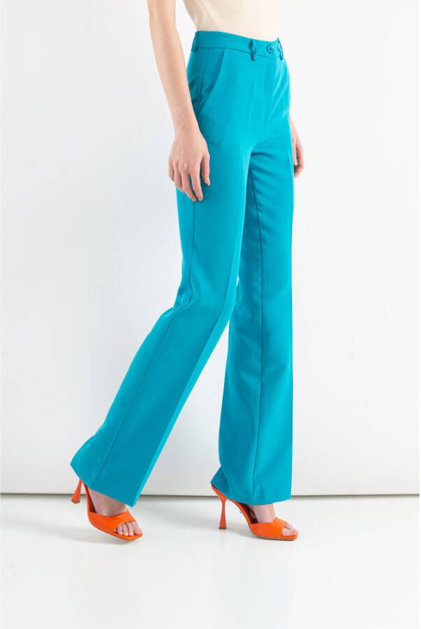 ViCOLO Ty0015 uitlopende pantaloni Blauw Dames