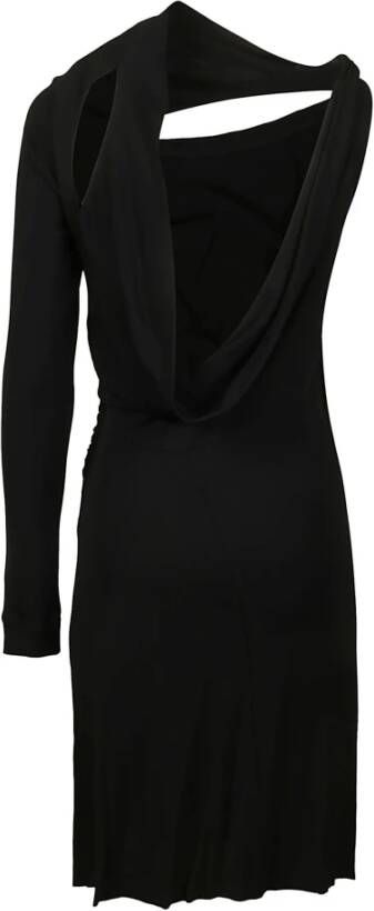 Victoria Beckham Asymmetrische slash mini -jurk Zwart Dames