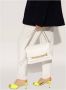 Victoria Beckham Witte Leren Foldover Tas met Gouden Ketting Detail White Dames - Thumbnail 2