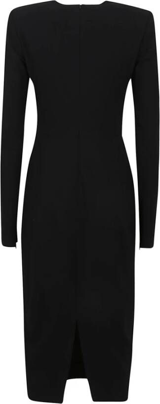 Victoria Beckham Zwart Aansluitend T-Shirt met Lange Mouwen Zwart Dames