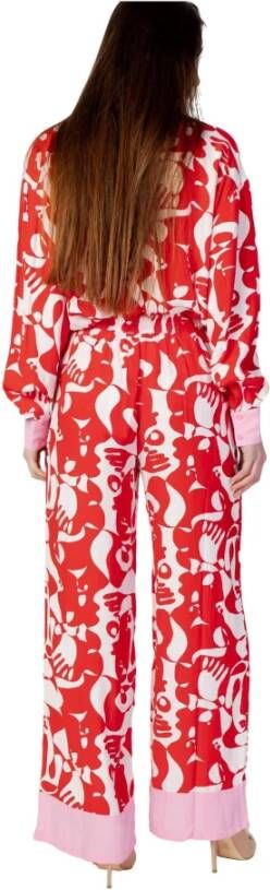 Vila Wide Trousers Rood Dames