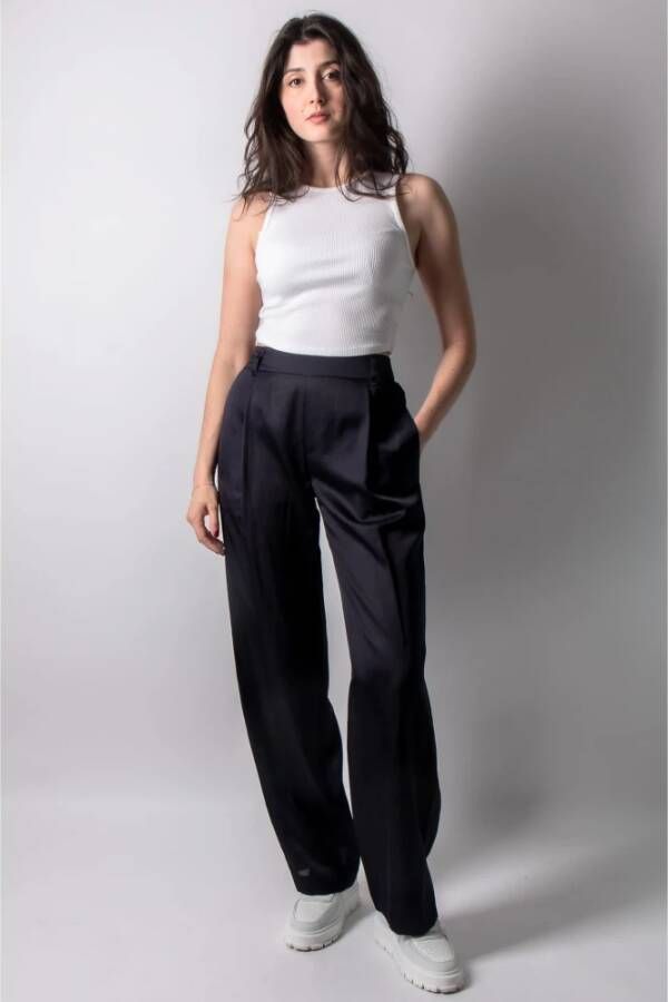 Vince Straight Trousers Blauw Dames