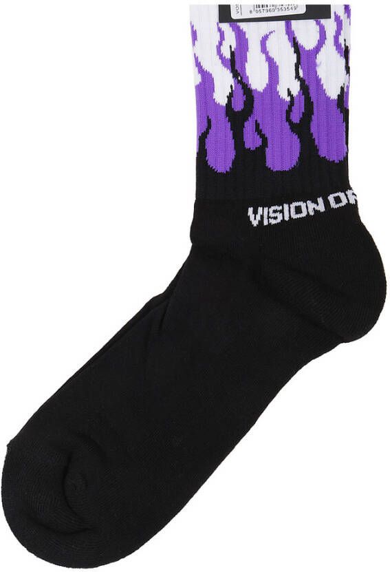 Vision OF Super Dubbele vlammen sokken Zwart Heren