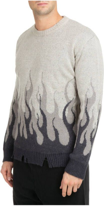 Vision OF Super Flames Double Sweater Grijs Heren