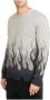 Vision OF Super Flames Crew Neck Sweater Oversize Fit Gray Heren - Thumbnail 3