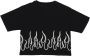 Vision OF Super Geborduurd T-shirt Zwart Wit Streetwear Black Dames - Thumbnail 2