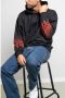 Vision OF Super Flames Hoodie Zwart Rood Black Heren - Thumbnail 5
