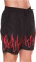 Vision OF Super Flames Zwemshorts Zwart Rood Black Heren - Thumbnail 3