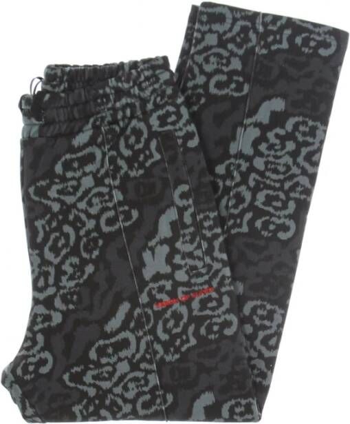 Vision OF Super Lichtgewicht Trainingsbroek met Luipaardprint voor Mannen Zwart Heren