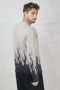 Vision OF Super Flames Crew Neck Sweater Oversize Fit Gray Heren - Thumbnail 5
