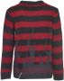 Vision OF Super Zwarte Vlammen Oversize Crew Neck Sweater Red Heren - Thumbnail 2
