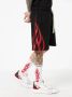 Vision OF Super Vlammenprint Zwart Rode Shorts Black Heren - Thumbnail 2