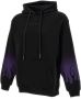 Vision OF Super Flames Hoodie Zwart Paars Lange Mouw Black Heren - Thumbnail 2