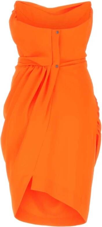 Vivienne Westwood Fluo oranje polyester puntige korsetjurk Oranje Dames