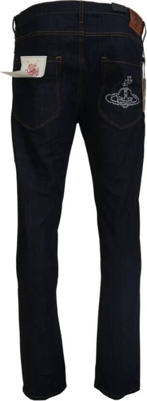 Vivienne Westwood Donkerblauwe Klassieke Tapered Denim Jeans Blauw Heren