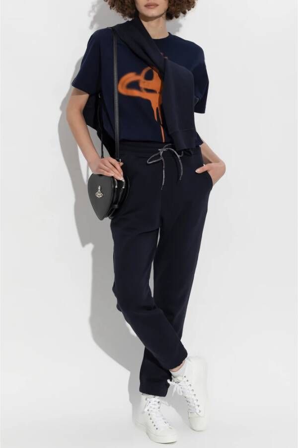 Vivienne Westwood T-shirt met logo Blue Dames