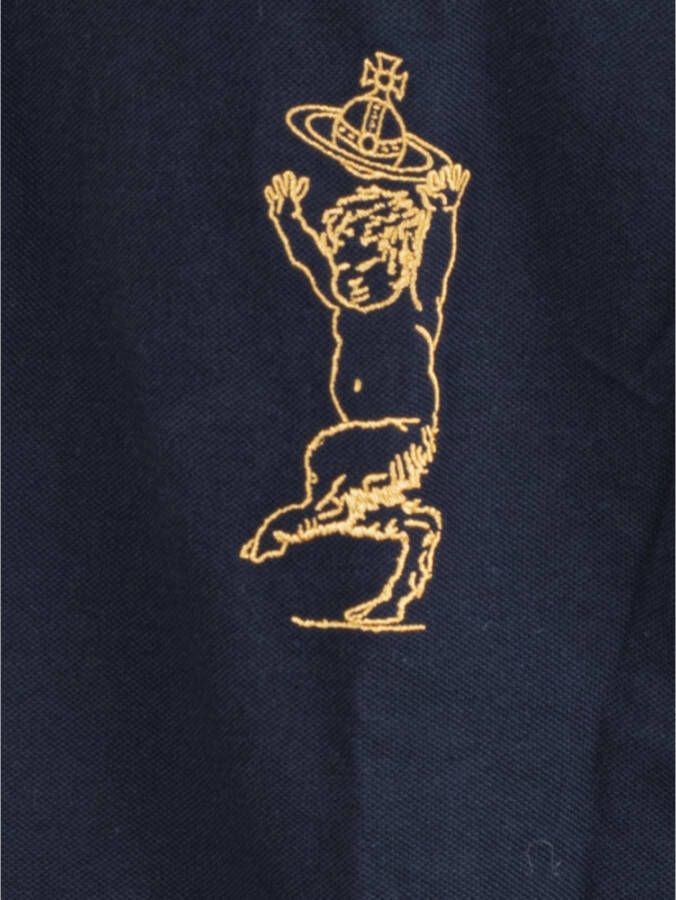 Vivienne Westwood Gestripte Stefano Polo Blauw Heren