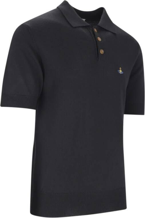 Vivienne Westwood Zwarte Sweaters met Polo Logo Zwart Heren