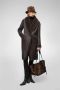 VSP Shearling Jas met Shawl Kraag Brown Dames - Thumbnail 2