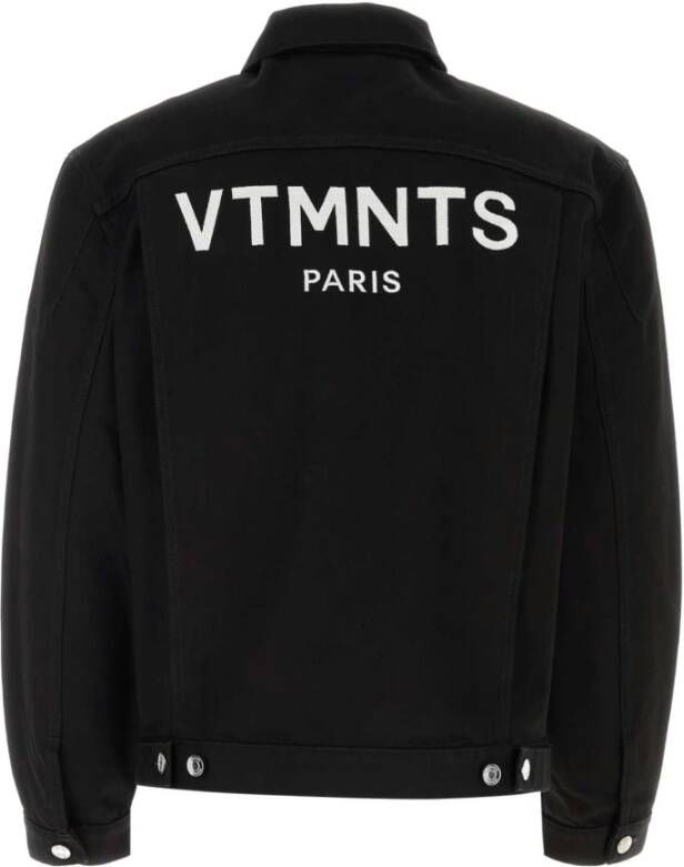 Vtmnts Paris Denim Jack Zwart Heren