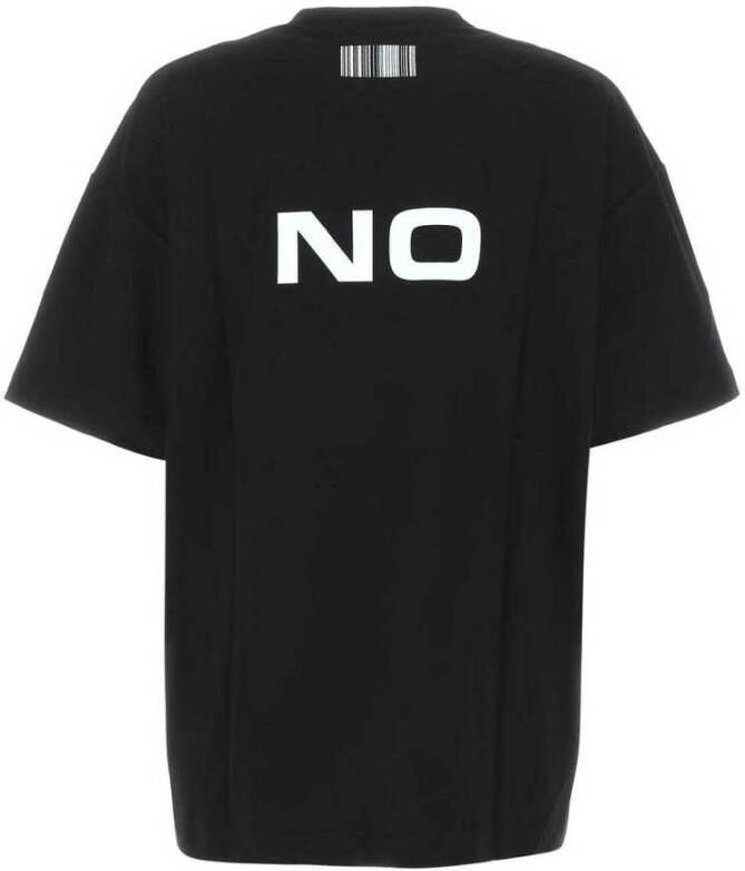 Vtmnts Zwart katoen Oversize T-shirt Zwart Dames