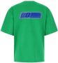 We11Done Grass Green Cotton Oversize T-shirt Groen Heren - Thumbnail 2