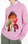 Max Mara Zachte alpaca- en wollen trui met intarsia ontwerp Pink Dames - Thumbnail 4