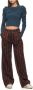 Weili Zheng Wwzpl142 Wide Trousers Zwart Dames - Thumbnail 2