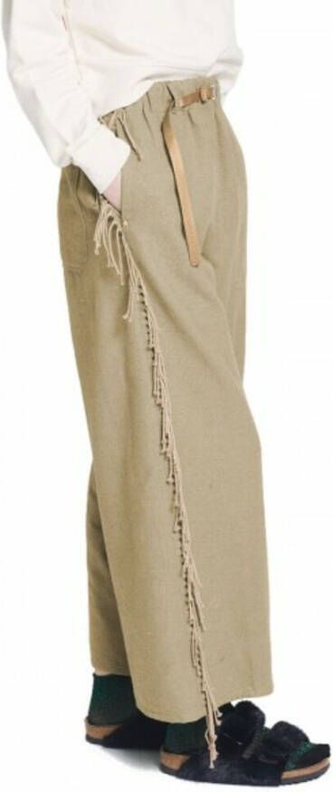 White Sand Wide Trousers Beige Dames