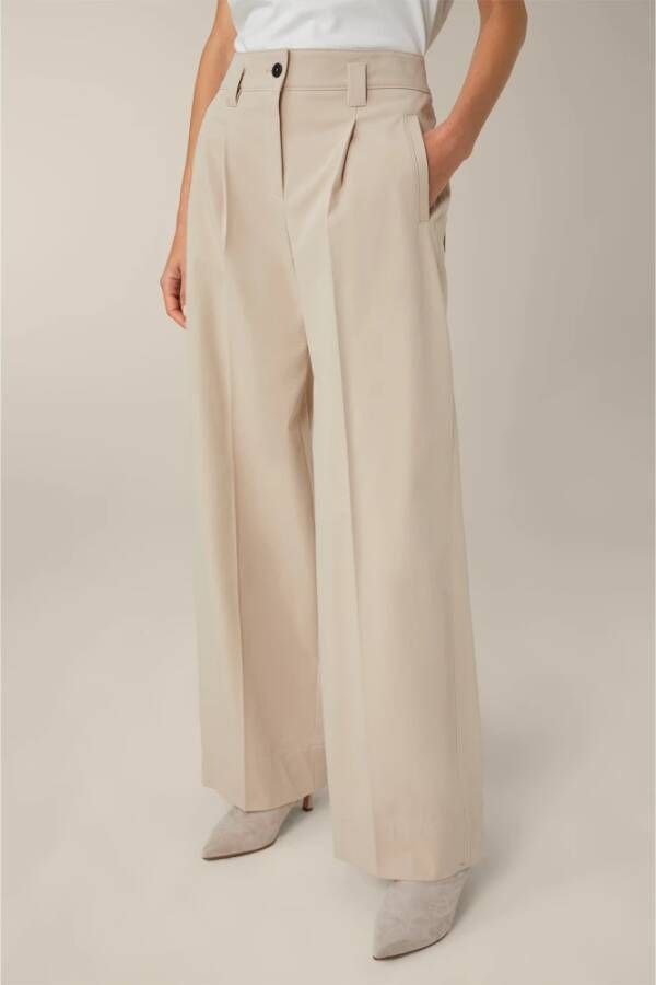 Windsor Wide Trousers Beige Dames