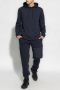 Woolrich Slim Fit Fleece Jogger Broek Blauw Heren - Thumbnail 2