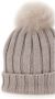 Woolrich Wollen wintermuts met cashmere pompon Beige Unisex - Thumbnail 2