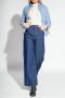 Woolrich Chevron Gewatteerde Jas Lichtblauw Blauw Dames - Thumbnail 4