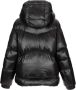 Woolrich Zwarte jas met capuchon zijlogo en zakken Zwart Dames - Thumbnail 4