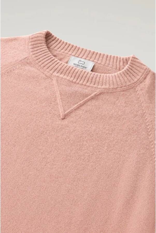 Woolrich Klassieke Crewneck Sweater Roze Dames
