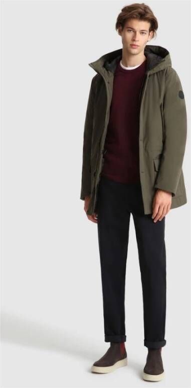 Woolrich Arctic Stretch Parka Waterdicht Winddicht Ademend Groen Heren
