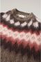 Woolrich Bruine Gebreide Trui met Fair Isle Patroon Brown - Thumbnail 2