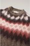 Woolrich Bruine Gebreide Trui met Fair Isle Patroon Brown Dames - Thumbnail 2