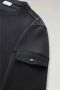Woolrich Zwarte Ribgebreide Crewneck Sweatshirt voor Heren Black Heren - Thumbnail 2
