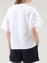 Woolrich Witte katoenen T-shirt met geborduurde ballonmouwen White Dames - Thumbnail 7